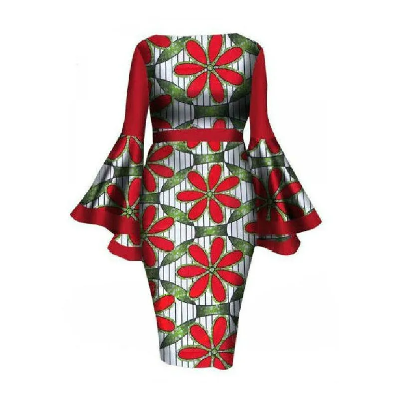 Traditional African Dresses for Women Dashiki Elegant Slim Africa Clothes bodycon plus size Party Dresses Skirts