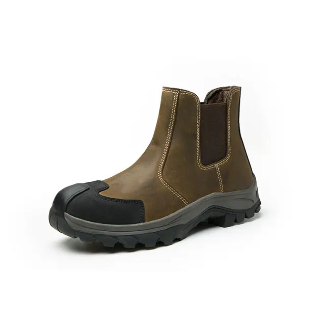 

2022 Steel Toe Safety Shoes rubber sole safety work boots Anti-Smashing