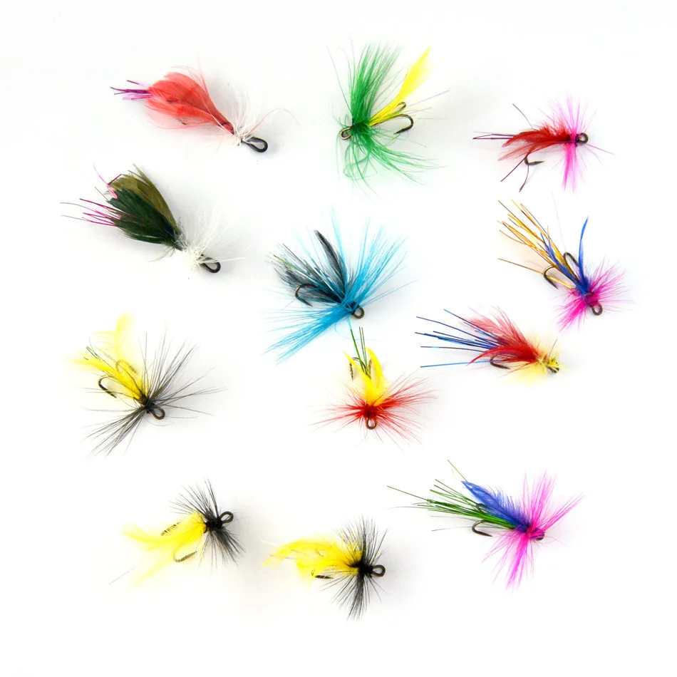 

EASYPOO 12pcs Fly Fishing Bait Lures Trout Nymph Fly Fishing Lure Dry Wet Flies Nymphs Shrimp Fishing Lures Artificial Bait