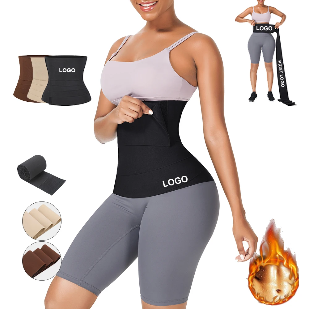 

2022 Custom Service  Fit All Waist Trainer Wrap Bandage Tummy Slimmer Wsist Around Wrap Belt Shaper