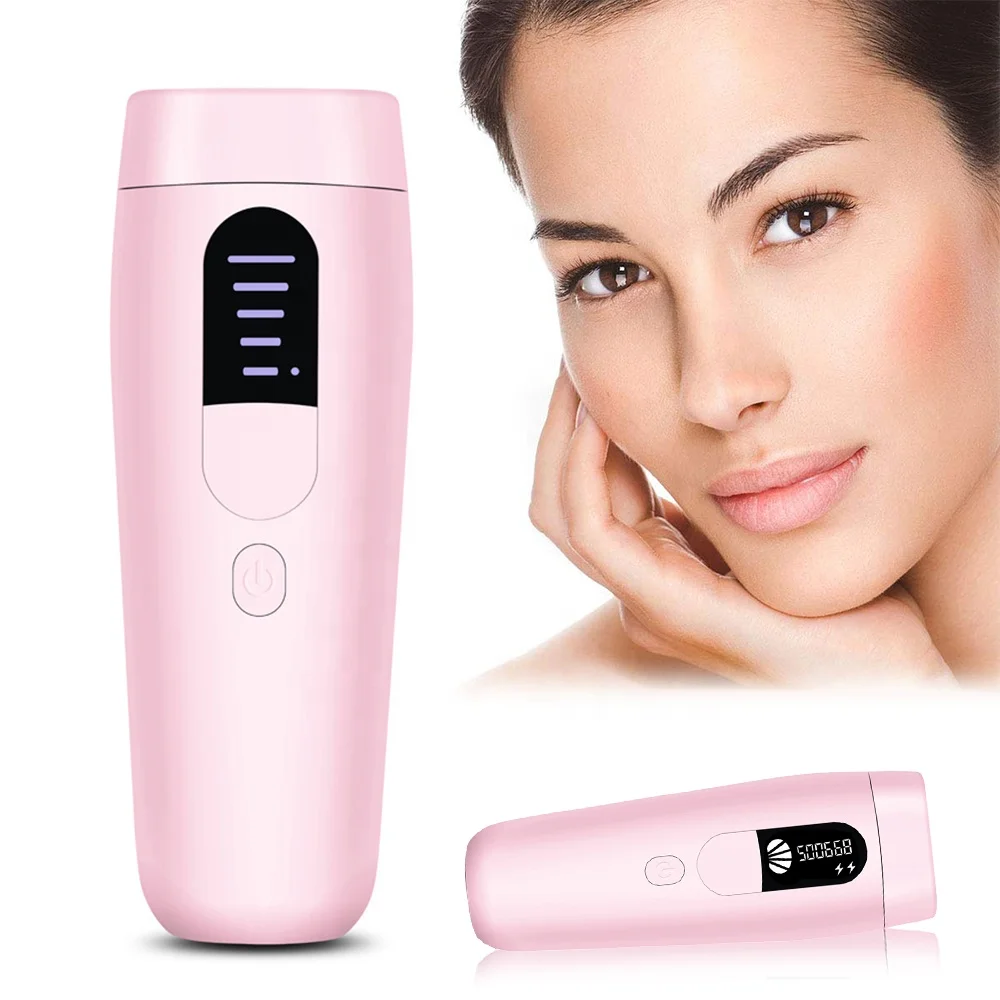 

Handheld 2 in 1 Tool Full Body Hair Removal Skin Rejuvenation IPL Depiladora Laser Hair Removal Instrument, White, pink