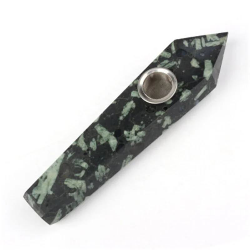 

Chrysanthemum Stone Hexagonal Prisms Smoking Pipe Crystal Simple Smoke Accessories