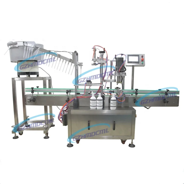 Automatic Pet Bottle Plastic Capping Machine With Auto Lid Feeding