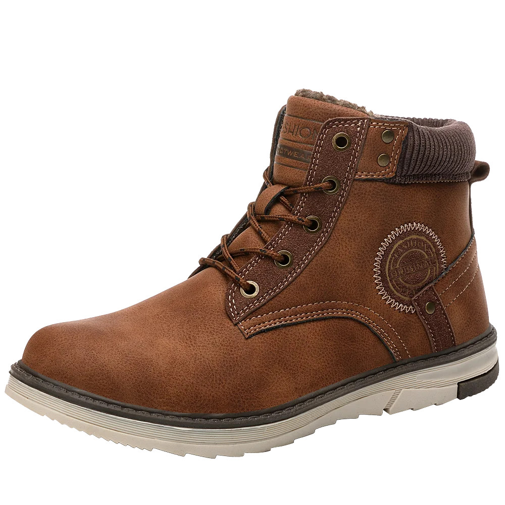 

Snow Boots Casual Leather Cheap Men Work Outdoor Winter Snow Boots Men