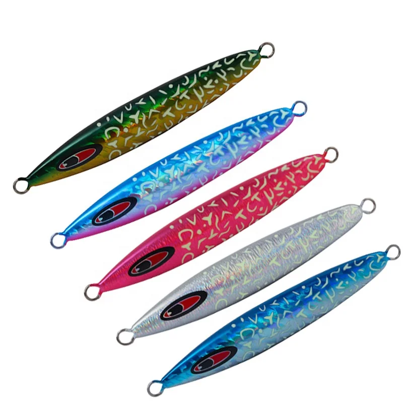 

200g, 250g, 300g Slow Jig Fishing Lure Metal Bass Jigs Jigging Lures Fishing Hard Bait Lead Fishing Tackle, 7 colors