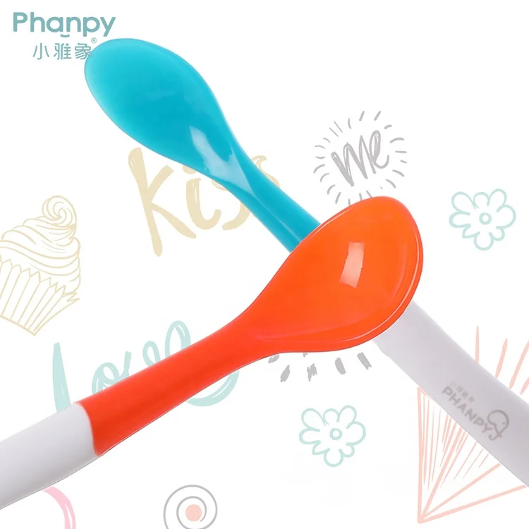 

PH768964 Cheapest Baby Temperature Sensor Spoon Eco Friendly Smart Spoon For Kids, Orange, blue, customized