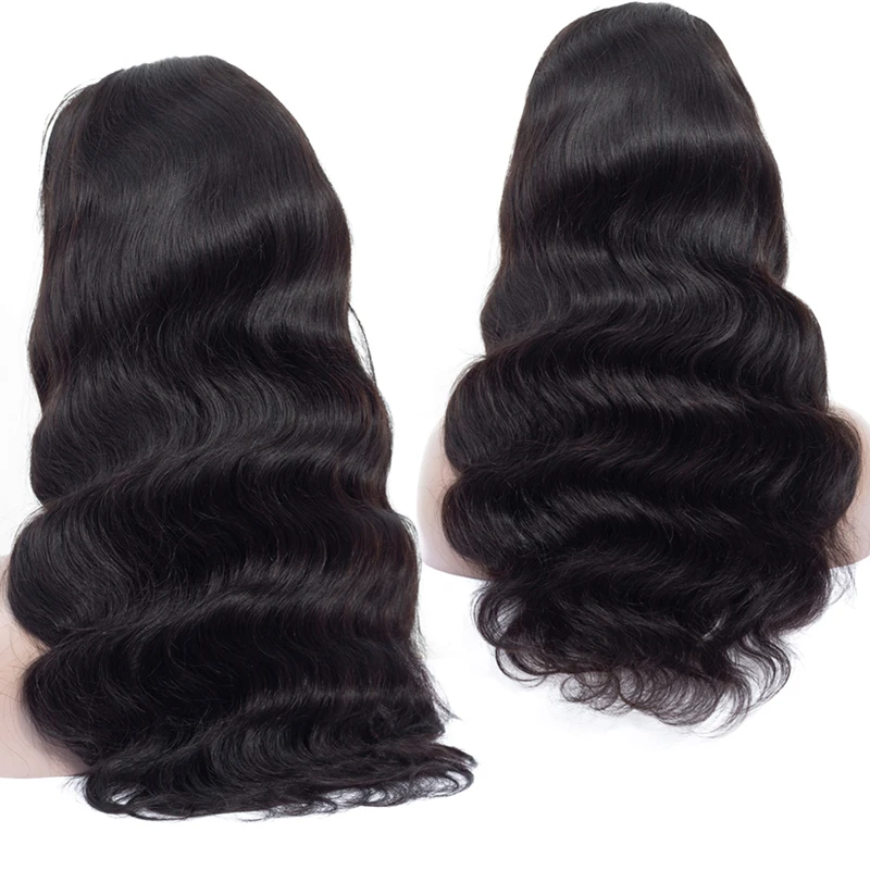 

Wholesale 180% Density Pre Plucked Body Wave Cheap Wigs with Baby Hair Brazilian Human Hair Lace Front Wig, Natural color lace wig