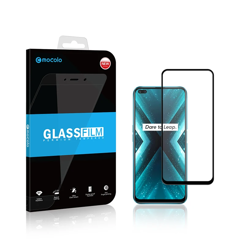 

mobile phone accessories anti shock full cover full glue color screen protector 5D tempered glass for Realme X3 SuperZoom