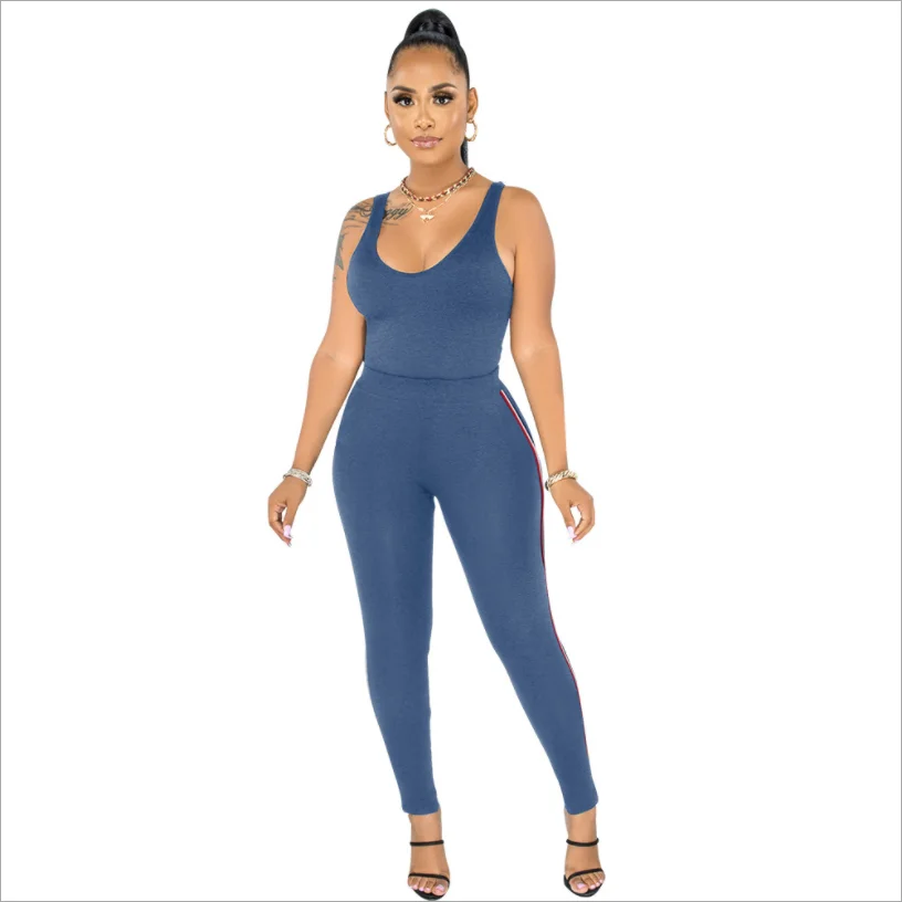

European and American leisure women's dress splicing sexy new sport female suit