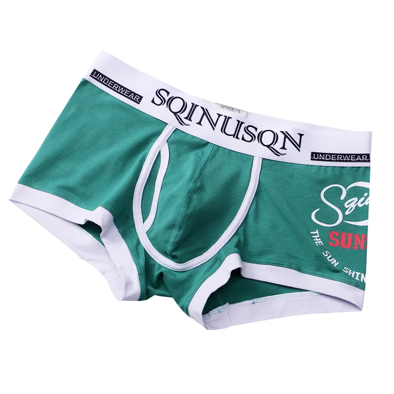 

2020 New Men's Low-rise Plus Size Sexy 95% Cotton Underpants Solid Breathable Long Boxer Briefs Shorts For Men Underwear Panties
