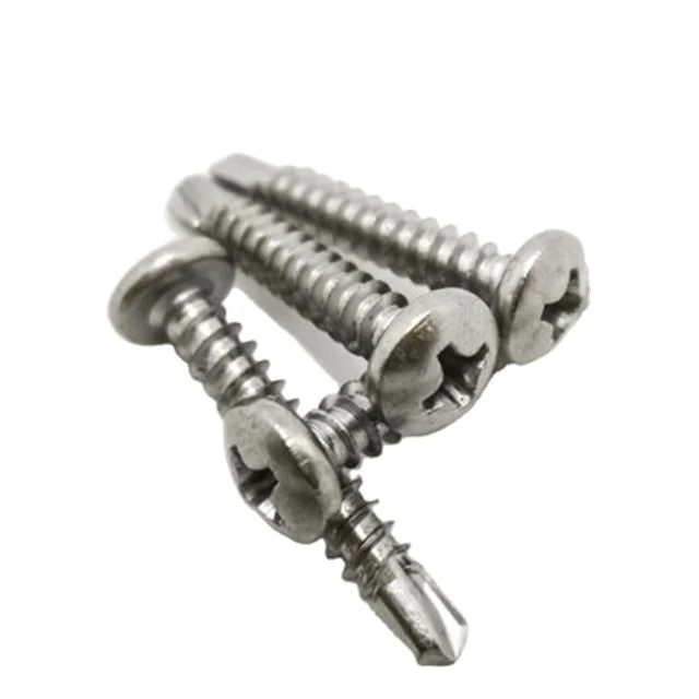 
Carbon steel cross Half round head self drilling screws 