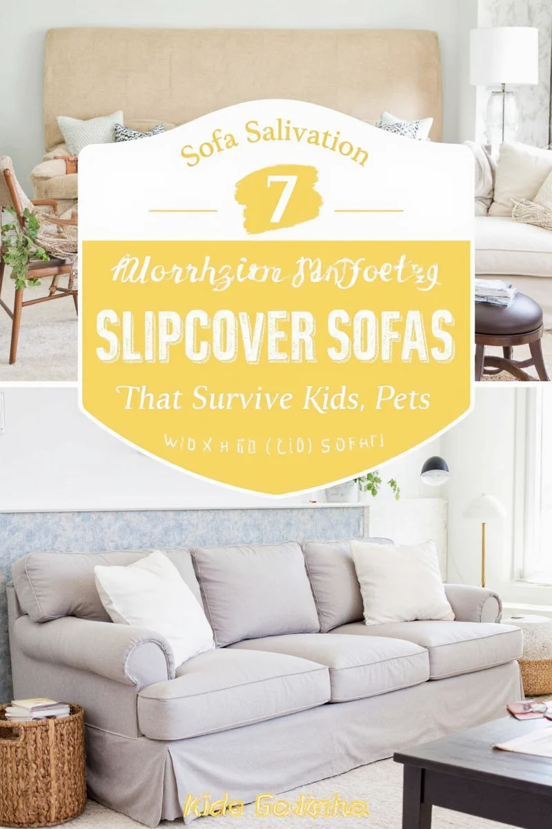 Happy family enjoying their slipcover sofa together