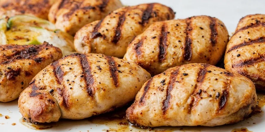 Honey mustard chicken on a wooden platter