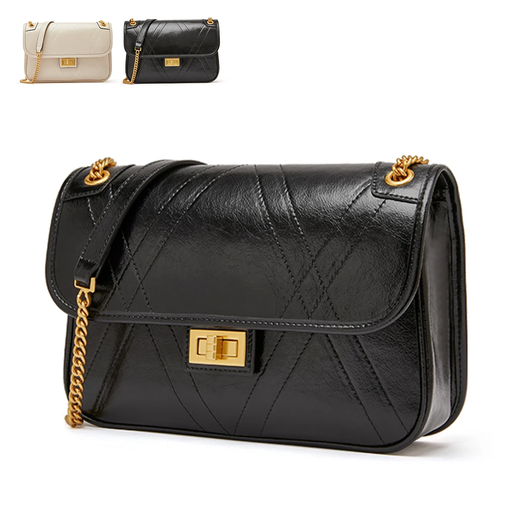 

Leather Handbags Designer Pocketbooks Purse Large Bags Chain Shoulder Handbags, 2 colors in stock