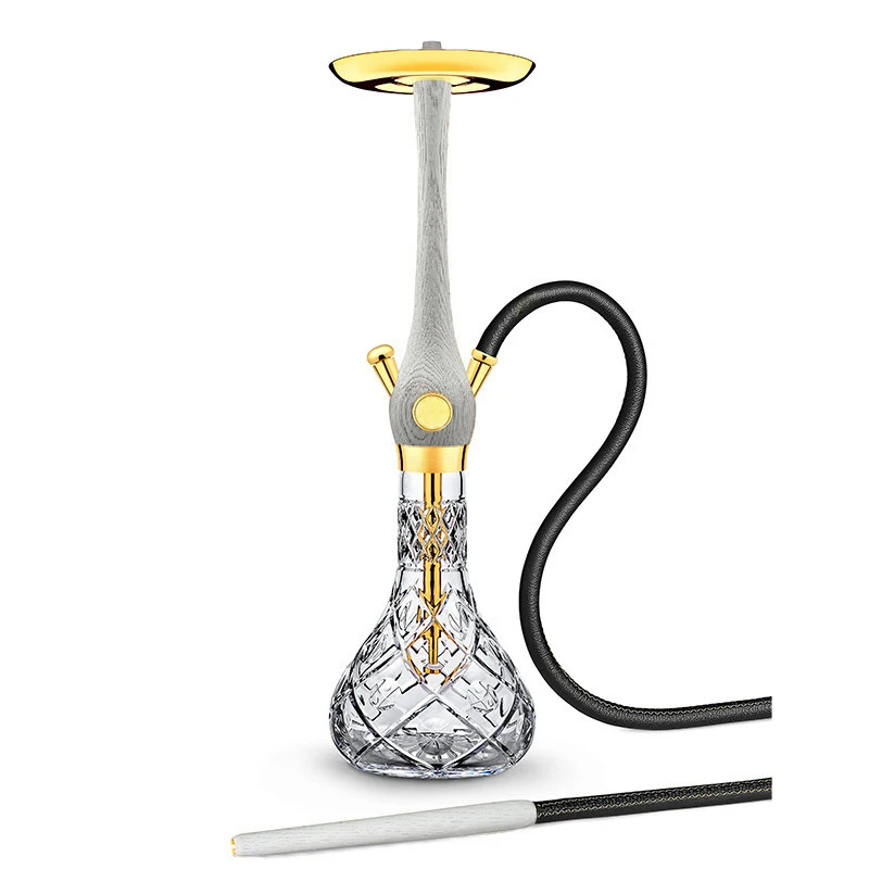 

2021 New Arrived Hookah Gold Plating Shisha Wookah Hookah Wood, Picture