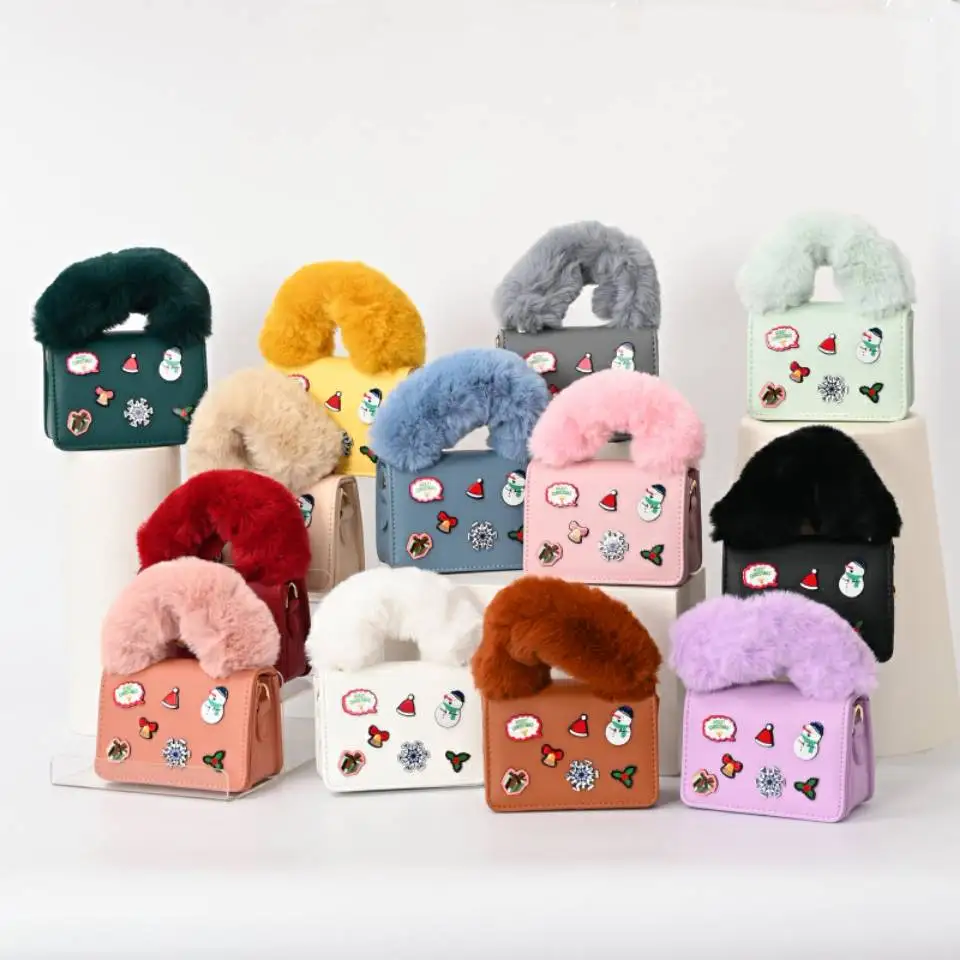 

Wholesale Hand Bag For Girls Women Christmas Fur Hand Bags Luxury Pop It Purses