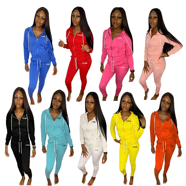 

zy1 2021 Winter Clothes Sweat Suits 100% cotton Women 2 Piece Set Outfits Wholesale Jogging Sets Women Sweat Suits Joggers Pants