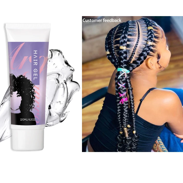 

Whole sale private label No Flaking Natural hair styling edge gel for women braid hair
