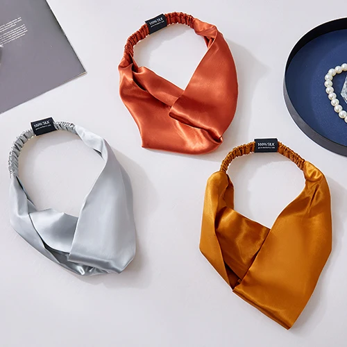 

Custom 100% Adjustable Facial Mulberry Silk Spa Headband