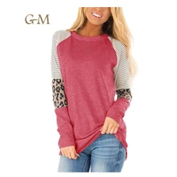 

Wholesale Autumn Leopard Long Sleeve casual women fall clothes shirts and blouse fall clothes