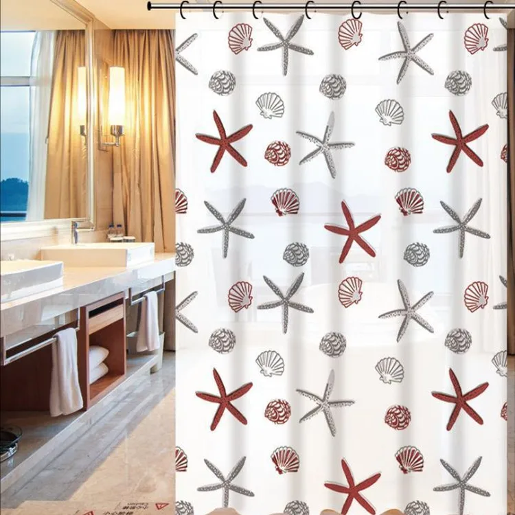 

IN stock Factory wholesale PEVA shower curtain waterproof bath curtain