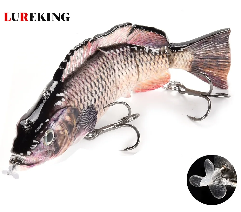 

Lureking Wholesale DZY3 Artificial Hard Plastic Fishing Bait Gear Tackle Carp Pesca 13cm 54g 4 Segment Electric Fishing Lure