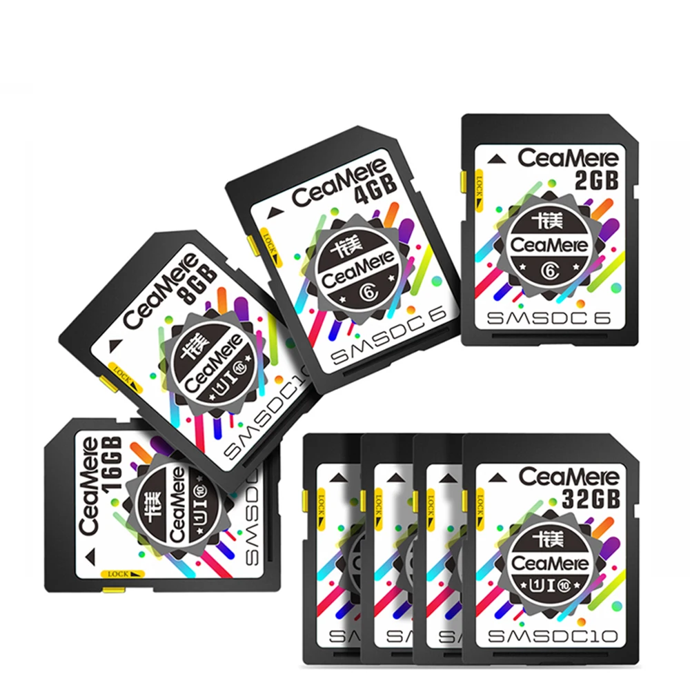 

Ceamere Hight Speed 64GB Memory Cards 8GB 16GB 32GB 4GB 128GB Carte Memoire Class 10 Card 256GB Storage Card, Sliver