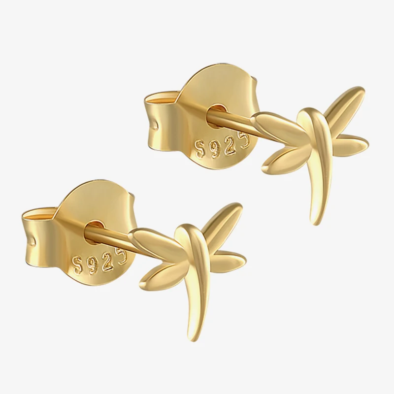 

ROXI 925 silver jewelry summer cute dragonfly korean style piercing stud earrings women wholesale