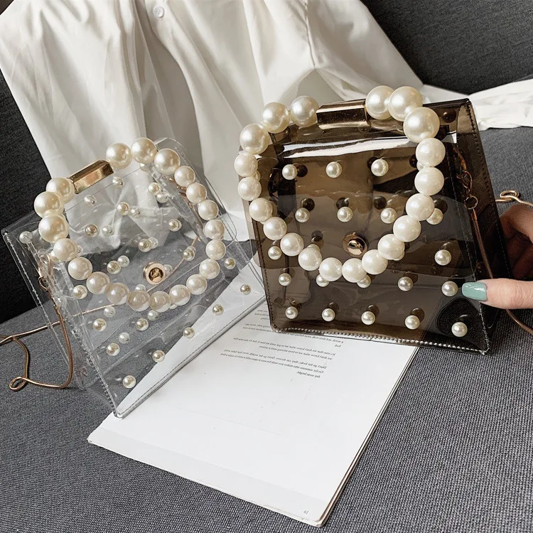 

2021 spring style pearl small bags fashion chain candy little crossbody lady bags, 2color