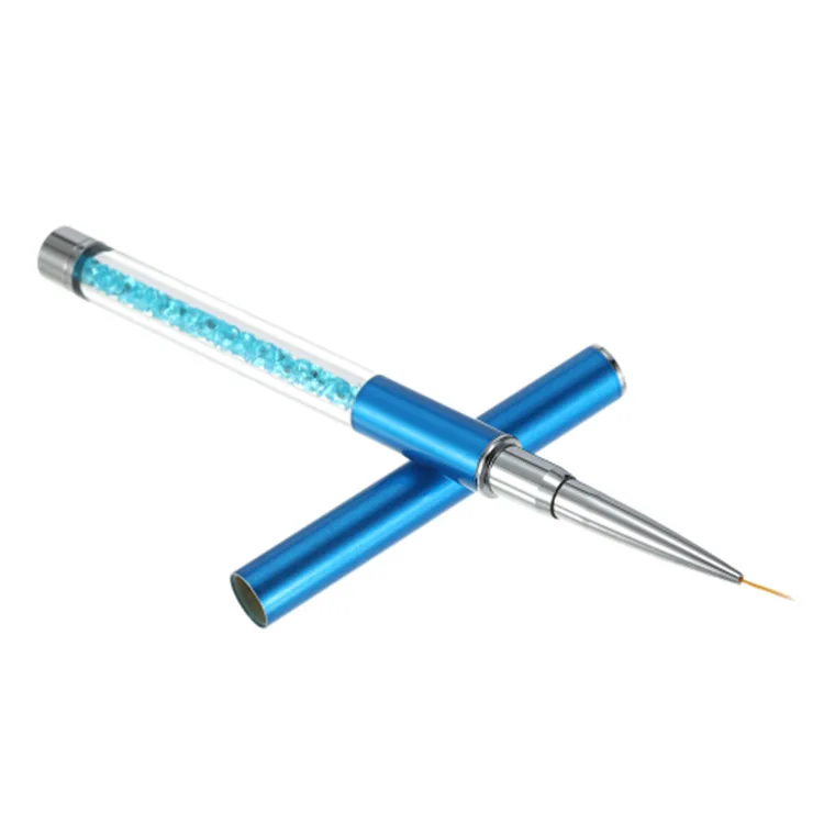 

3Pcs Nail Art Liner Brush Nail Painting Brush Pen Set Metal Diamond Handle, Accept customizaton