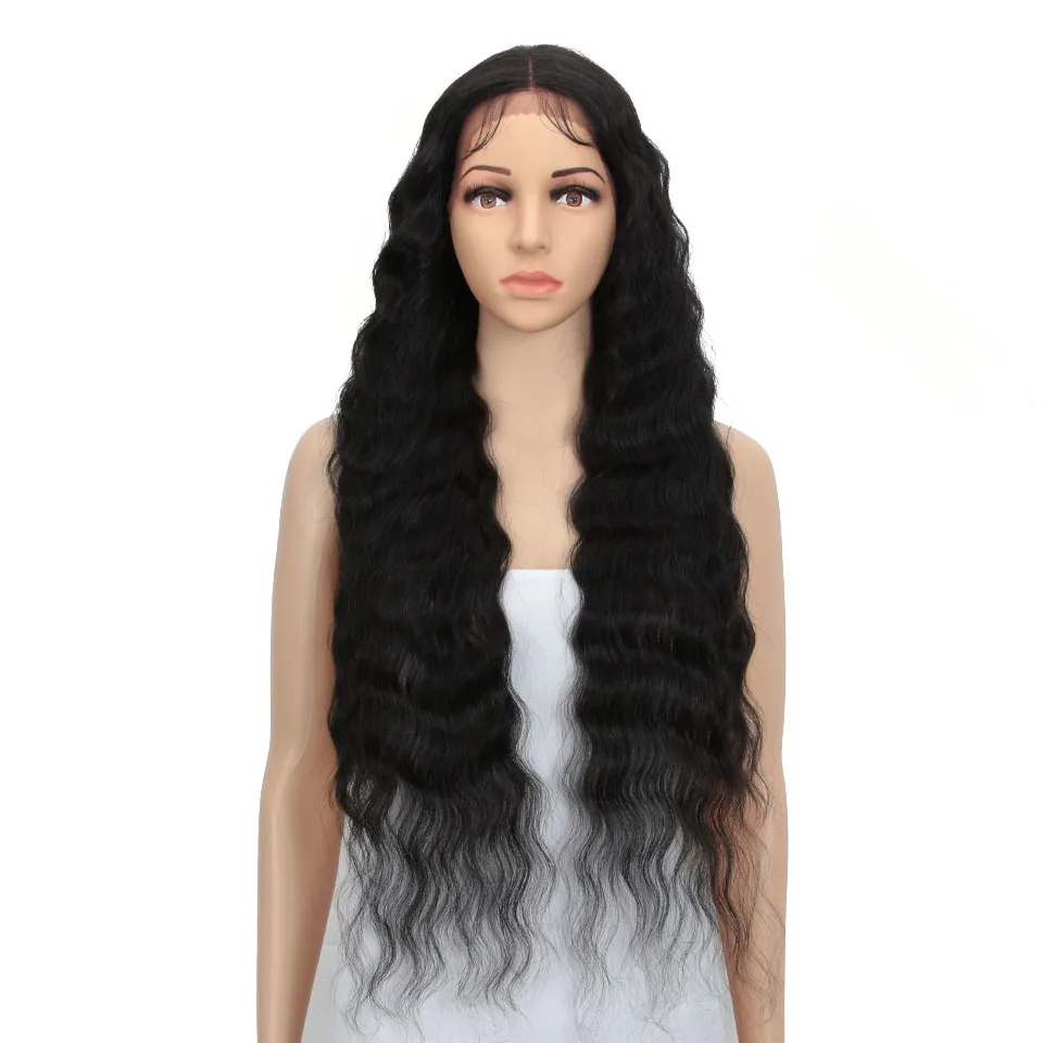 

Factory Cheap Wholesale 30 Inch Long Wavy Wig Ombre Blonde wig Cosplay Synthetic Lace Front Wig For Black Woman