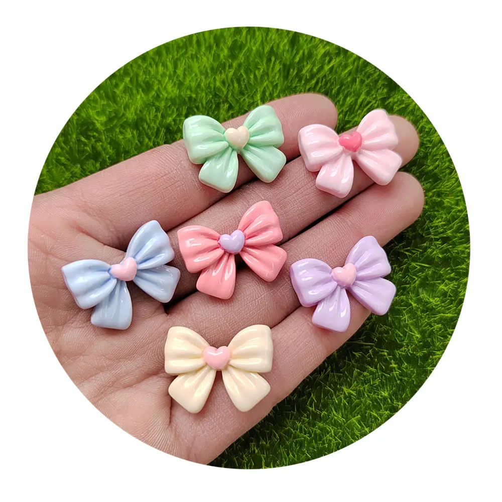 

Kawaii Lovely Bowknot Flatback Resin Cabochon Crafts Accessories DIY Scrapbooking Embellishments