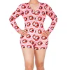 Custom Print Long Sleeve Stretchy Adult Short Rompers Women Onesie Pajamas