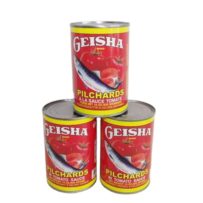 
famuos brand geisha mackerel fish in tomato sauce  (1601175099)