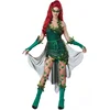 Custom Design green elf tree demon devil poison vine sexy womens halloween leprechaun cosplay costume adult