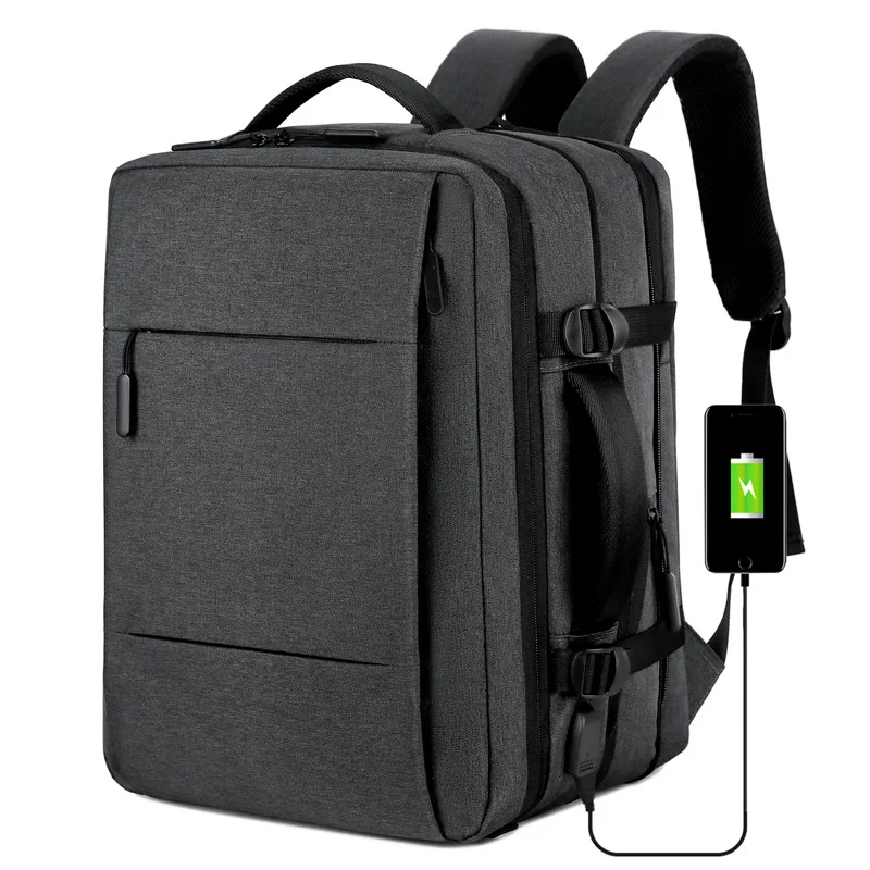 

Large Capacity Custom Expandable Men Backpack USB Charging Male Laptop Bagpack Waterproof Business Travel Back Pack Bags, 5 colors or customized