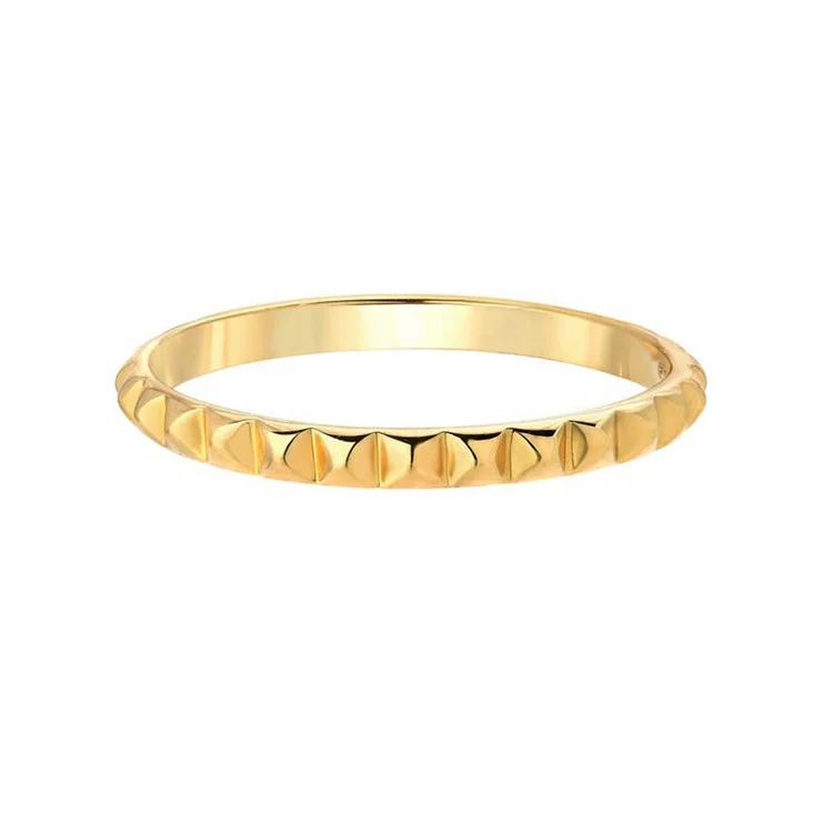 

Minimalist Fashion Rings Jewelry Delicate 18K Gold Plated Stainless Steel Stacking Spike Ring for Women, Gold, rose gold, steel, black etc.