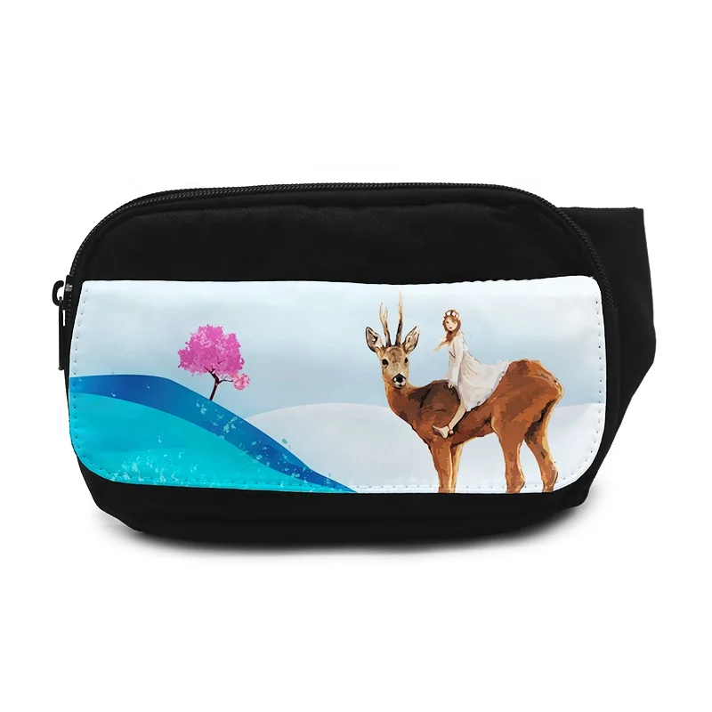 

2020 New Arrival Hot Selling Custom Logo Pocket Purse Sublimation Blank Fanny Pack, Black