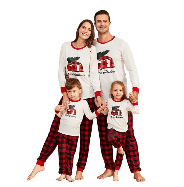 

2020100709 Man Woman Children Baby Christmas Indoor pajamas Shirt and Trousers 2pcs set Clothes