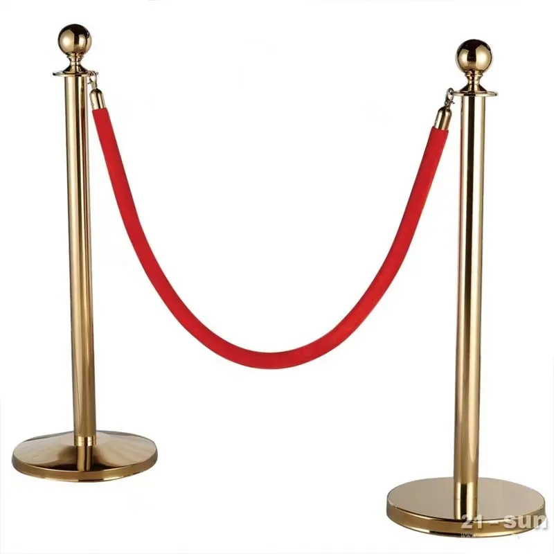 Factory Direct Price Metal Concierge Service Welcome Post Crowd Control Queue Pole Gold Color Barrier Posts From China