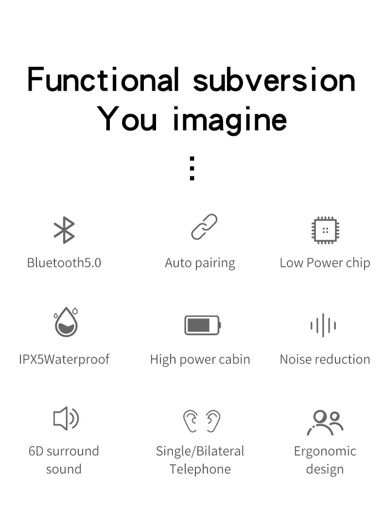 Tws New Stereo Earphones Cute wireless Earbuds Smartphone In Ear OEM Headset Bone Conduction Headphone HIFI Fone De Ouvido - ANKUX.COM