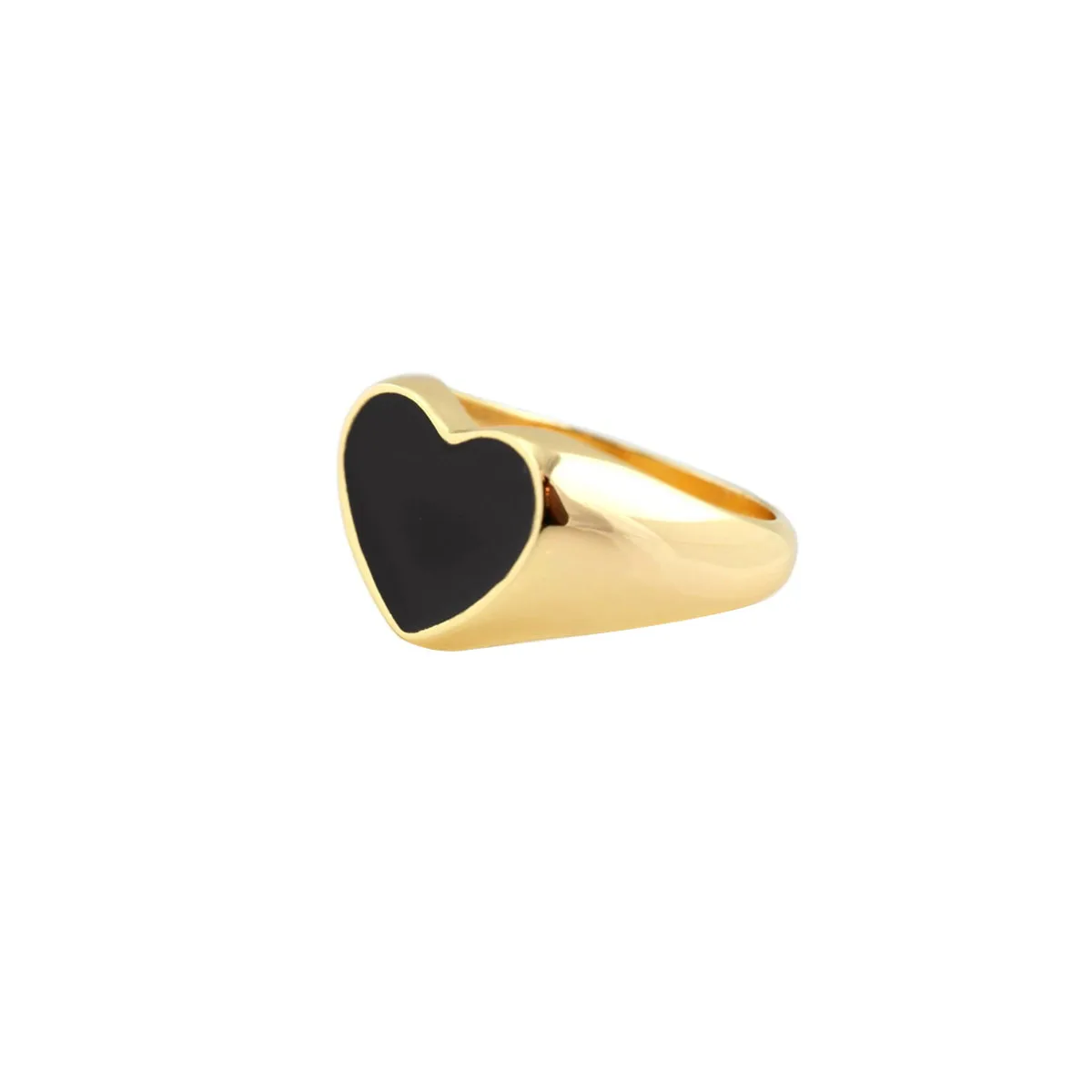 

Wholesale sterling silver women fashion enamel heart ring, Gold