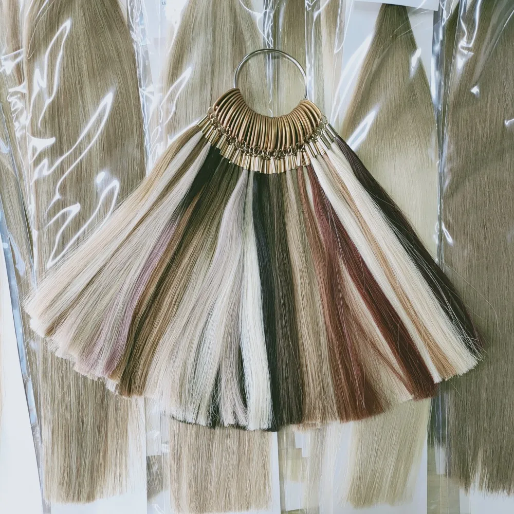 

Custom Salon Professional Color Swatch, Colour Shades, Human Hair Extension Color Ring
