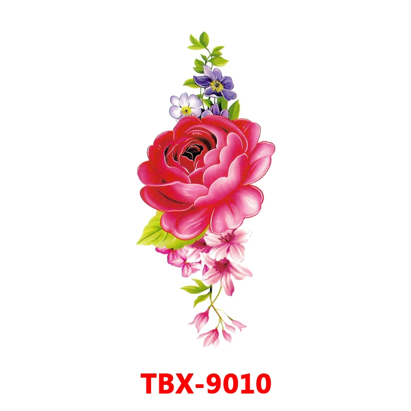 

TBX Arm sleeve Tattoo Waterproof temporary tattoo Sticker Skull rose lotus Men Full Flower Body Art tattoo girl