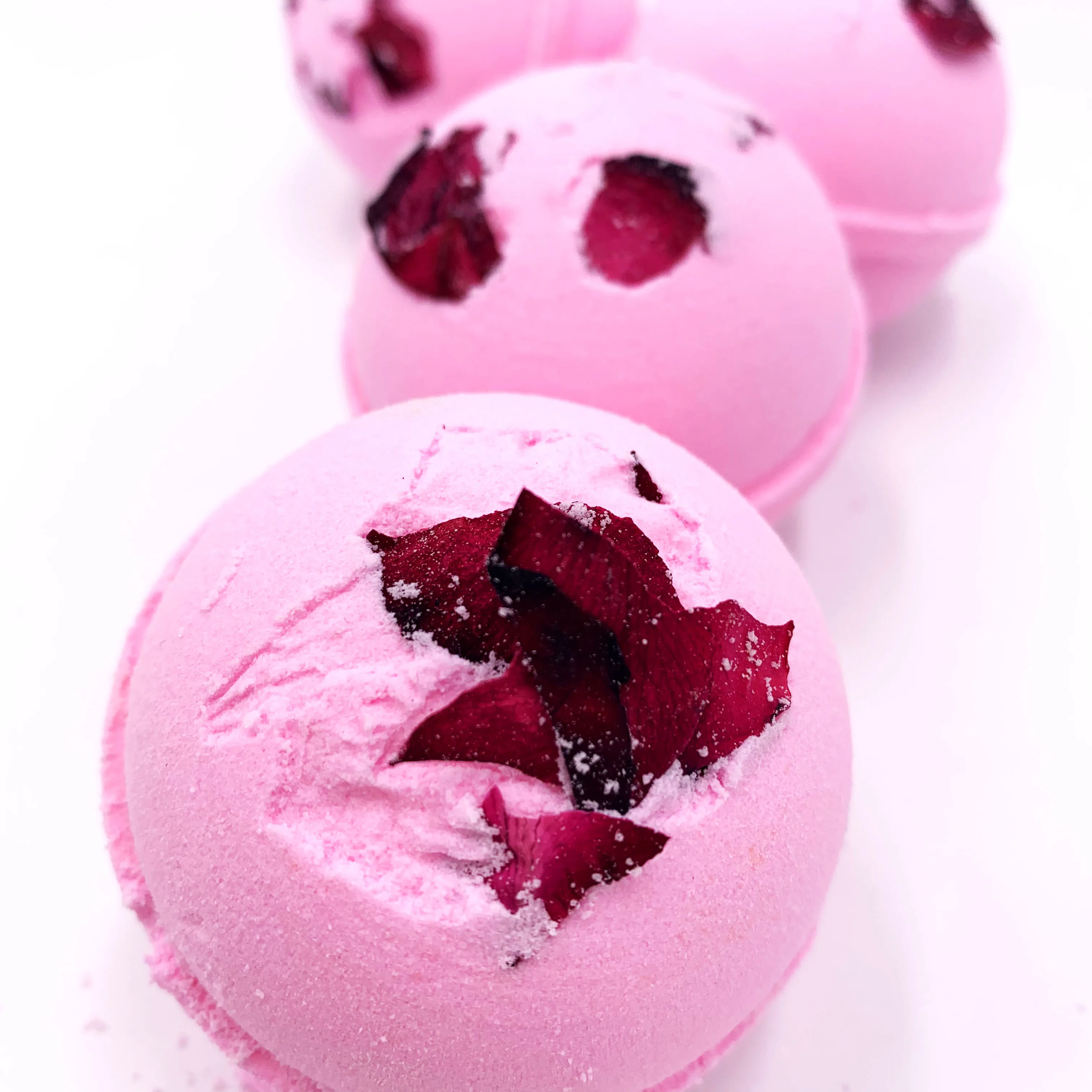 

wholesale pure color rose relieve pressure bath bombs