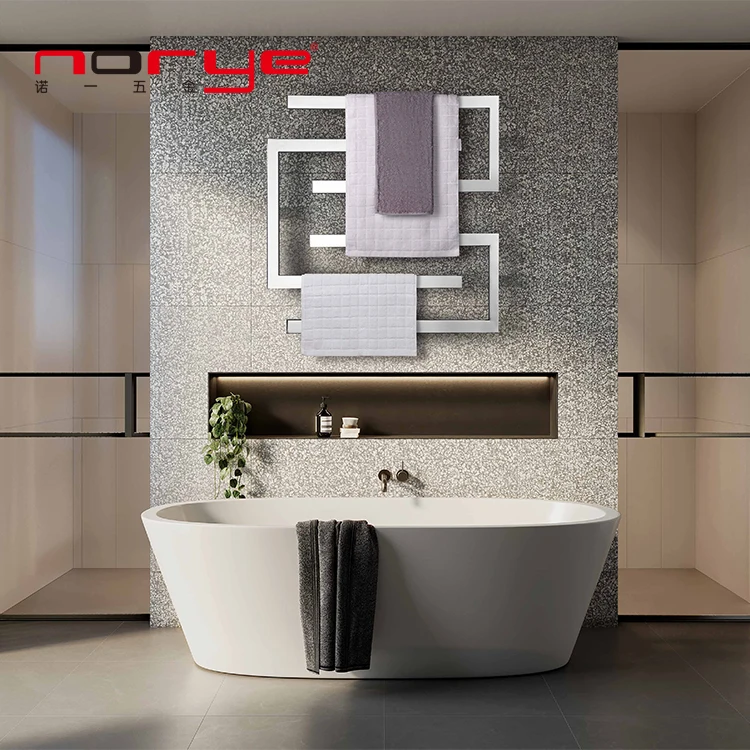 Bathroom Electric stainless Steel S Series wall mounted Heated Towel Warmer