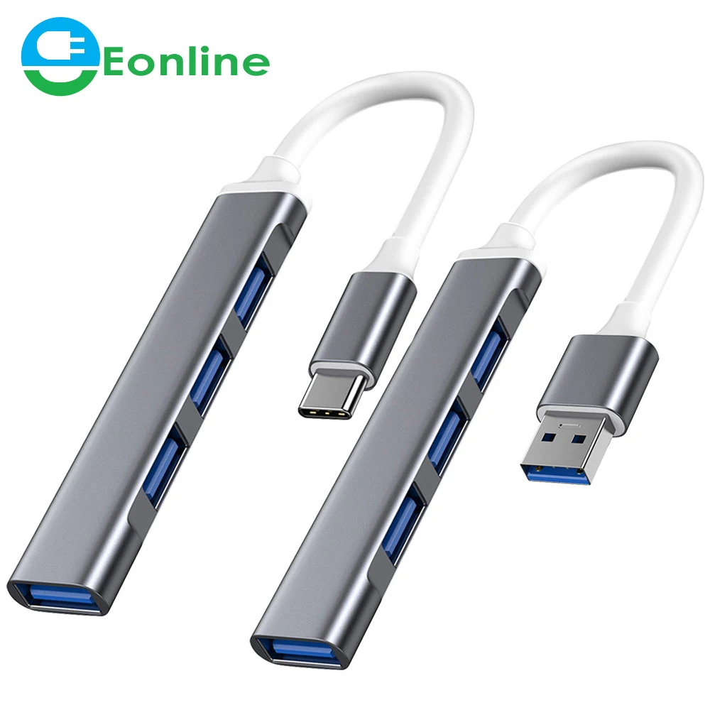 

Eonline Type C USB C HUB Dock 3.0 3.1 4 Port Multi Splitter Adapter OTG For Lenovo HUAWEI Xiaomi Macbook Pro 15 Air Pro