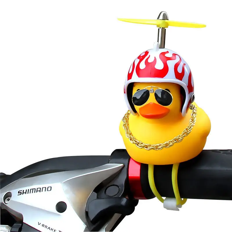 

Car Small Yellow Duck Breaking Wind Duck Car Duck Bicycle Light, 18 colors