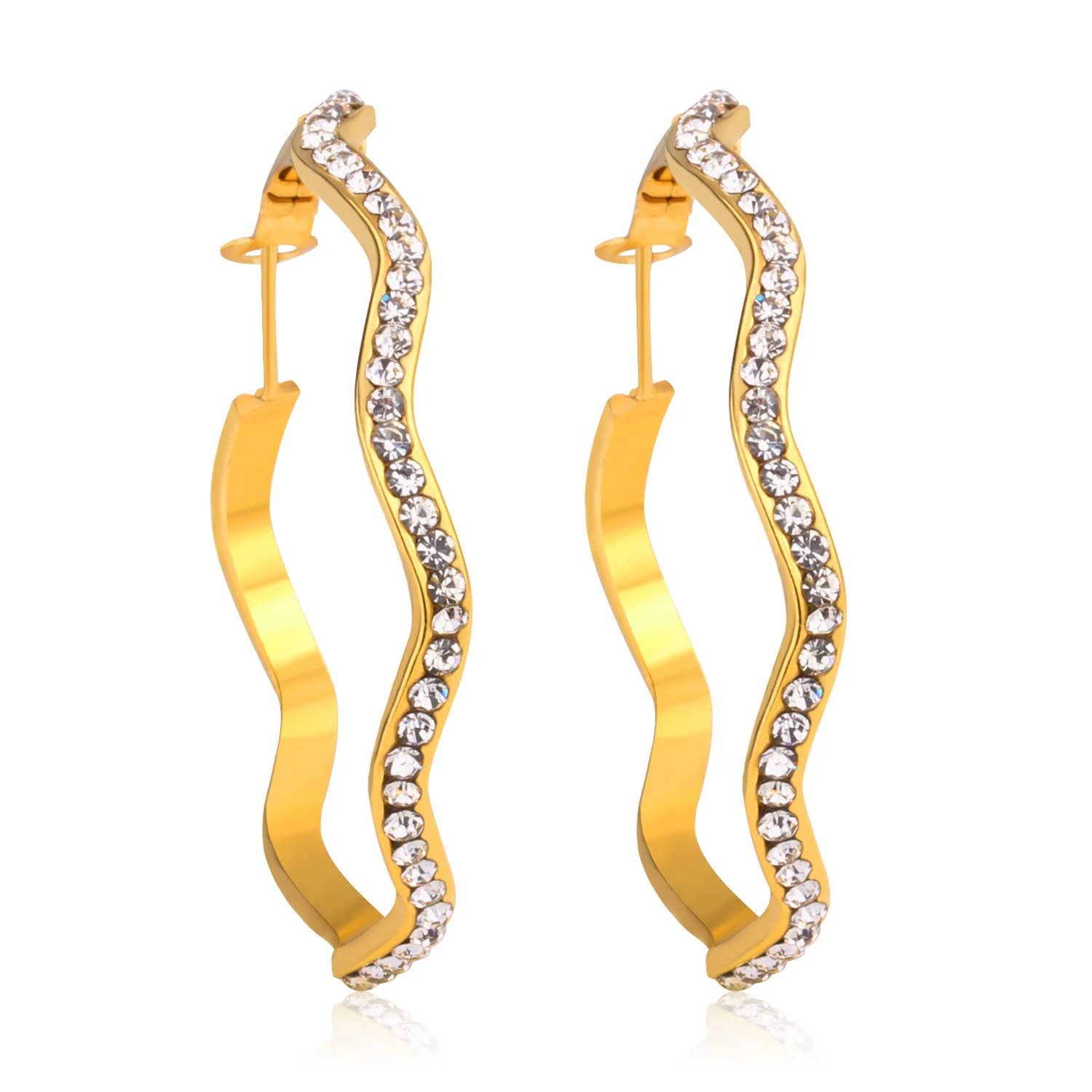 

Asonsteel Brand New Vintage Twisted Gold Color Big Circle Hoop Earrings for Women Steampunk Ear Women Earring Set Party Jewelry