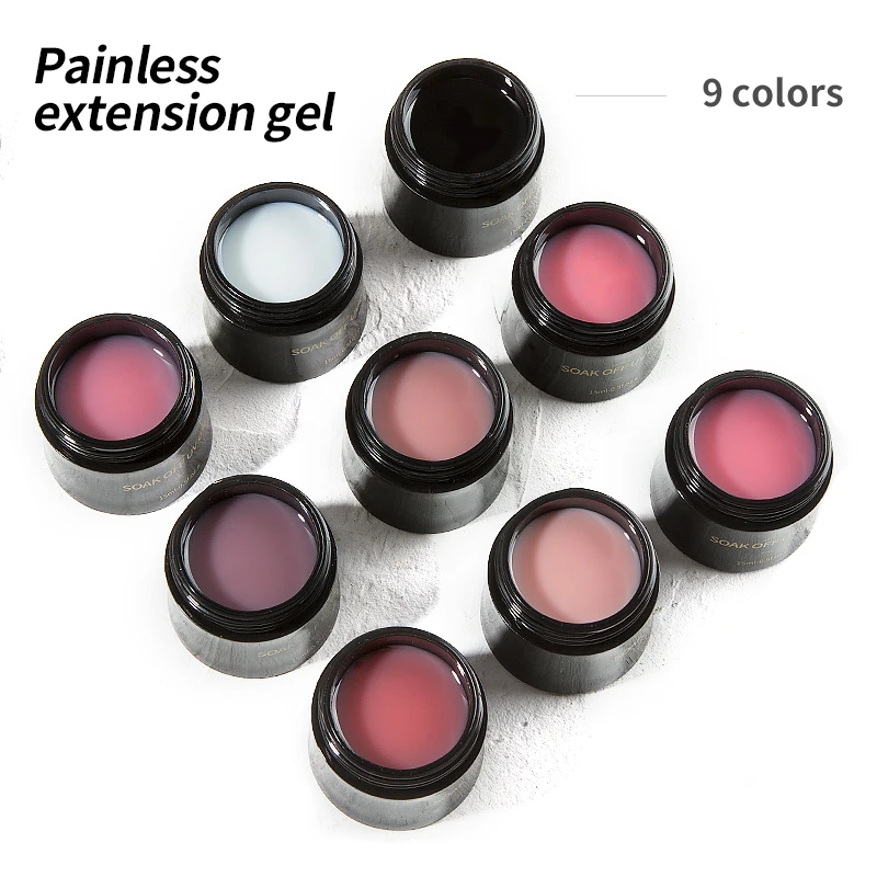 

Mult-effects 9 Colors painless fast extension nail gel polish set Builder uv gel